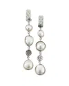 Samuel B. Silver Pearl Drop Earrings