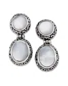 Samuel B. Silver Pearl Drop Earrings In Metallic