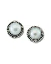 Samuel B. Silver Pearl Earrings In Metallic