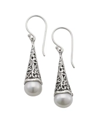 Samuel B. Silver Pearl Earrings In Metallic