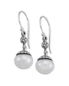 Samuel B. Silver Pearl Earrings In Metallic