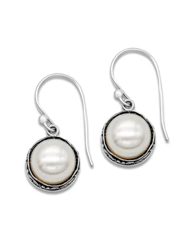 Samuel B. Silver Pearl Earrings In White