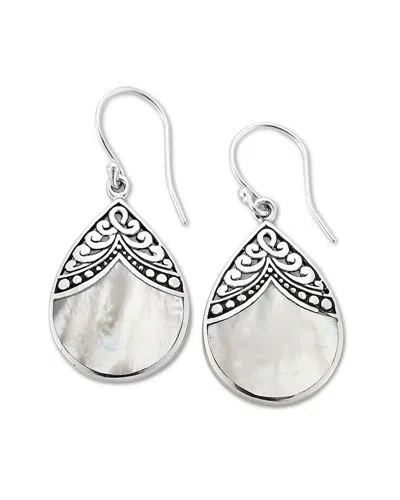 Samuel B. Silver Pearl Earrings In Metallic