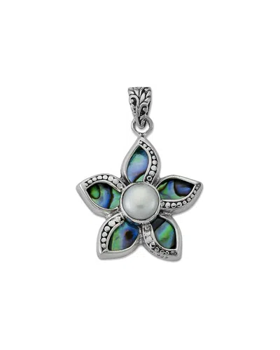 Samuel B. Silver Pearl Flower Pendant