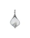 Samuel B. Silver Pearl Ornate Pendant In Silver