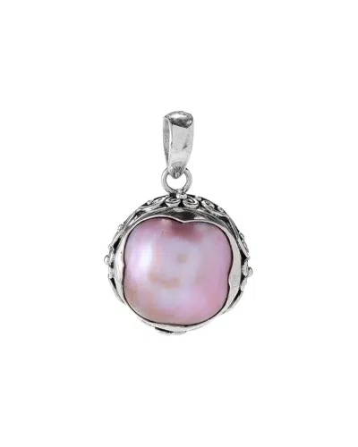 Samuel B. Silver Pearl Pendant In Metallic