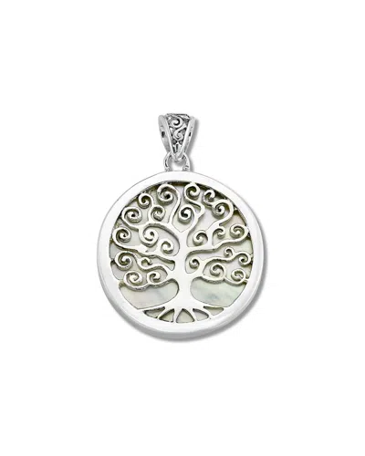 Samuel B. Silver Pearl Pendant In Metallic