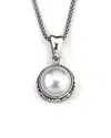 Samuel B. Silver Pearl Pendant In Multi