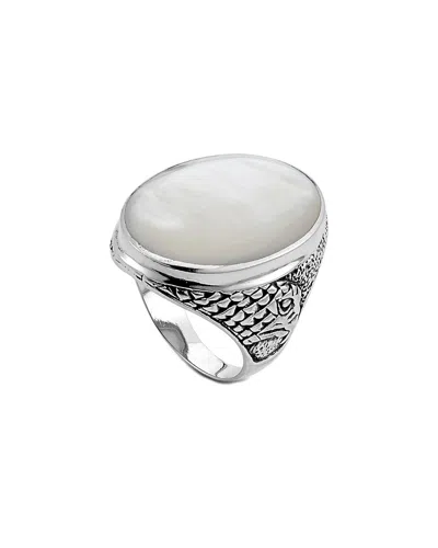 Samuel B. Silver Pearl Ring In Metallic