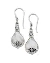 Samuel B. Silver Pearl Scrollwork Earrings