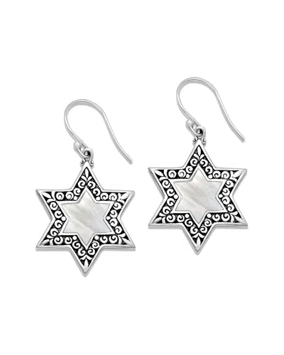 Samuel B. Silver Pearl Star Earrings In Metallic