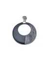 Samuel B. Ss Open Circle Wood Pendant In Black