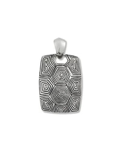 Samuel B. Ss Swirl Design Dogtag Pendant In Metallic