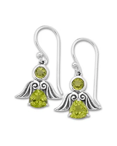 Samuel B. Silver Peridot Angel Earrings In Metallic
