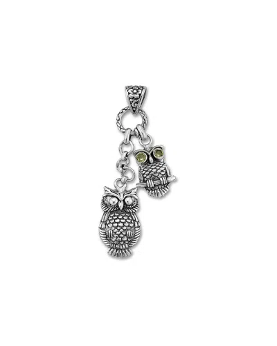 Samuel B. Silver Peridot Owl Pendant