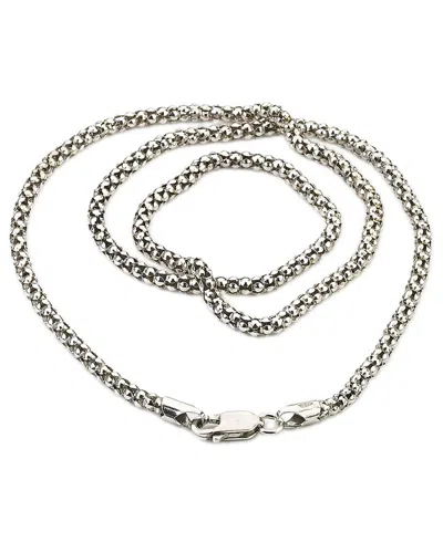 Samuel B. Silver Popcorn Chain Necklace In Brown