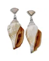 Samuel B. Silver Shell Earrings In Brown