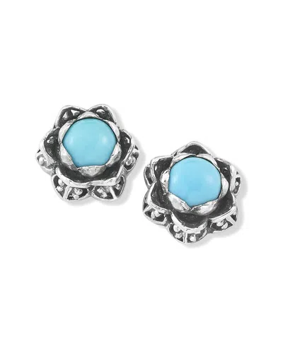 Samuel B. Silver Sleeping Beauty Turquoise Earrings