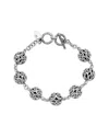 Samuel B. Sterling Silver Filigree Ball Toggle Bracelet