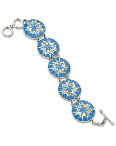 Samuel B. Silver Turquoise Shell Bracelet In Blue