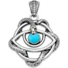 Samuel B. Silver 0.79 Ct. Tw. Sleeping Beauty Turquoise Pendant In Silver