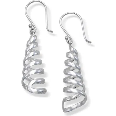 Samuel B. Spiral Sterling Silver Drop Earrings