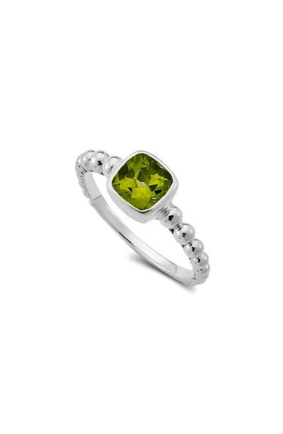 Samuel B. Square Cut Bubble Band Ring In Green