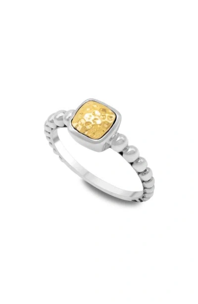 Samuel B. Square Cut Bubble Band Ring In Silver And Gold