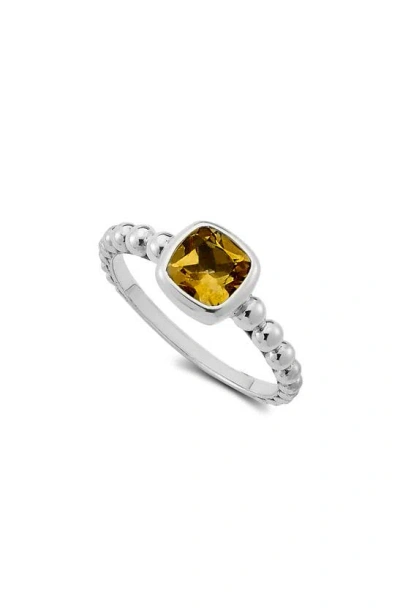 Samuel B. Square Cut Bubble Band Ring In Yellow