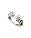 Samuel B. Ss Balinese Design Open Design Fresh Water Pearl R In Silver