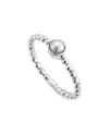 Samuel B. Ss Bead Design Mother Of Pearl Ring In Metallic