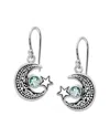 Samuel B. Ss Blue Topaz Moon And Star Earring