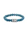 Samuel B. Ss Chrysacolla Stretch Bracelet With Silver Accent In Blue