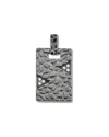 Samuel B. Ss Diamond Pebble Design Dogtag Pendant In Metallic