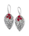 Samuel B. Ss Filigree And Scrollwork Design Earrings With Co In Metallic