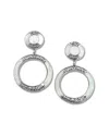 Samuel B. Ss Filigree Design And Mother Of Pearl Drop Earrin In Silver