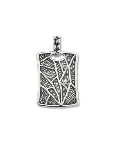Samuel B. Ss Geometric Design Dogtag Pendant In Metallic