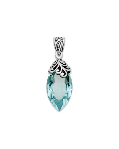 SAMUEL B. SAMUEL B. SILVER 8.00 CT. TW. GREEN QUARTZ PENDANT