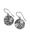 Samuel B. Ss Mother Of Pearl Circular Earrings With Dragonfl In Metallic