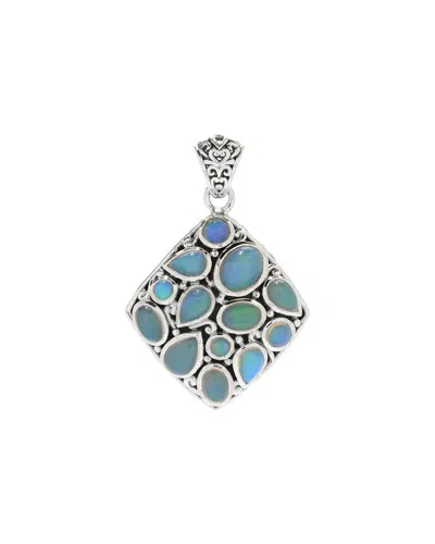 Samuel B. Silver 3.20 Ct. Tw. Multi Gem Pendant In Blue