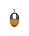 Samuel B. Ss Open Oval Black And Rose Pendant In Black
