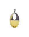 Samuel B. Ss Open Oval Black And Yellow Pendant In Black