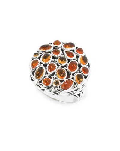 Samuel B. Silver 2.16 Ct. Tw. Citrine Ring In Brown