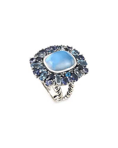 Samuel B. Silver 10.96 Ct. Tw. Multi Gemstone Ring In Metallic