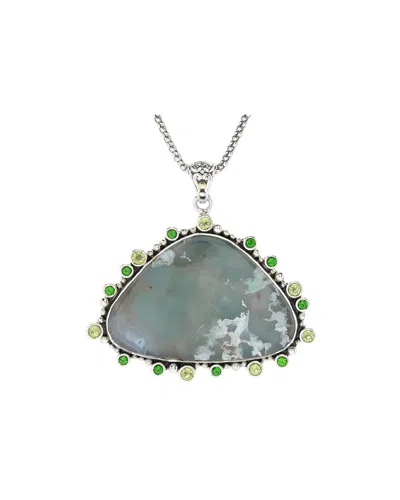 Samuel B. Silver 102.32 Ct. Tw. Aquaphrase Pendant
