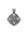 Samuel B. Ss/18k Black Spinel With Filigree Work Pendant In Metallic