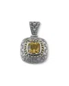 Samuel B. Silver Citrine Temple Pendant In Metallic