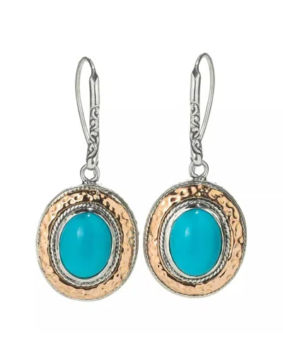 Samuel B. Silver 3.00 Ct. Tw. Sleeping Beauty Earrings In Blue