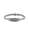 Samuel B. Sterling Silver 18k 1.59 Ct. Tw. Amethyst Bracelet In Metallic