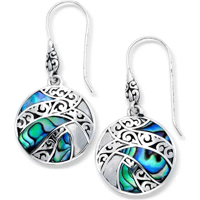 Samuel B. Sterling Silver Abalone Drop Earrings In Multi